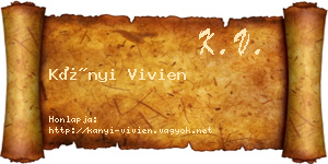 Kányi Vivien névjegykártya